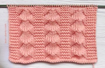 Relief Diamond Stitch Knitting Pattern