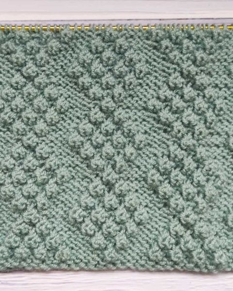 Diamond Bobble Knitting Pattern
