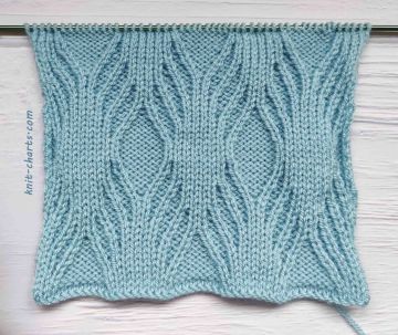 Relief Diamond Stitch Knitting Pattern