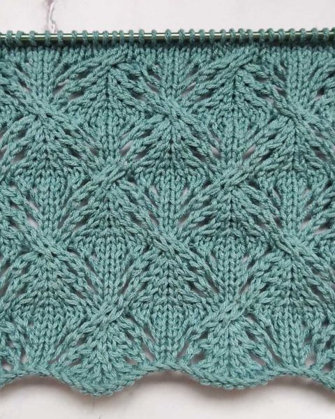Diamond Cable Stitch Knitting Pattern