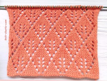 Lace Diamond Stitch Knitting Pattern