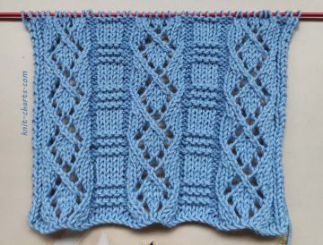 Lace Diamond Stitch Knitting Pattern