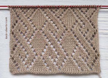 Fancy Diamond Stitch Knitting Pattern