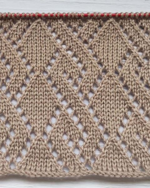Fancy Diamond Stitch Knitting Pattern