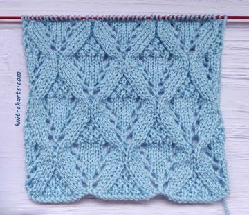 Lace Diamond Stitch Knitting Pattern