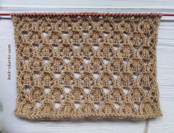 Lace Diamond Stitch Knitting Pattern