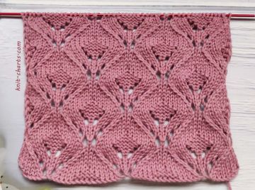 Lace Diamond Stitch Knitting Pattern