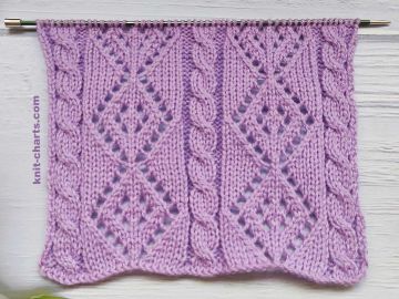 Diamond Cable Stitch knitting pattern