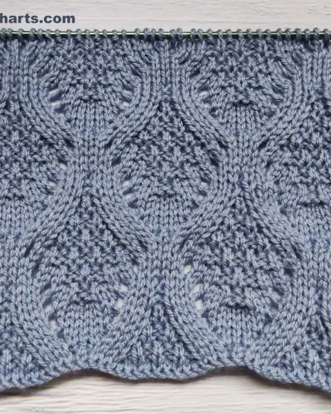 Fancy Diamond Stitch Knitting Pattern