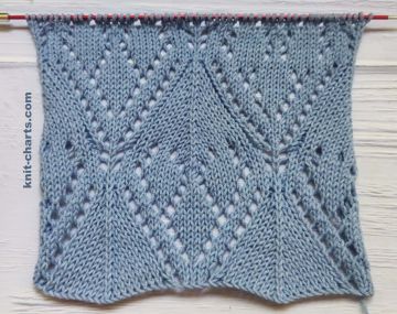 Lace Diamond Stitch Knitting Pattern