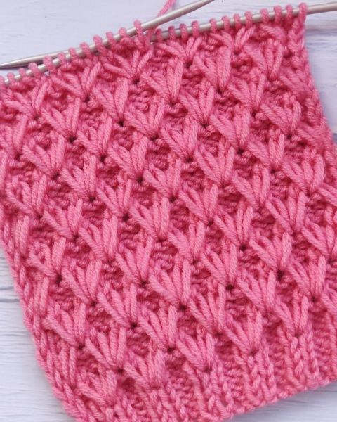 Diamond Knit Stitch with long loop