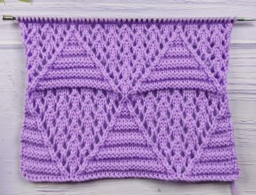 Lace Diamond Stitch Knitting Pattern