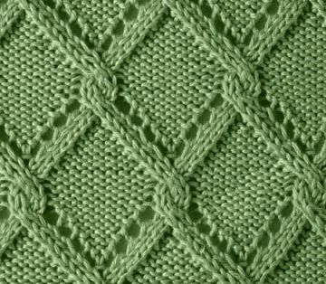 Diamond Cable Knit Stitich Pattern