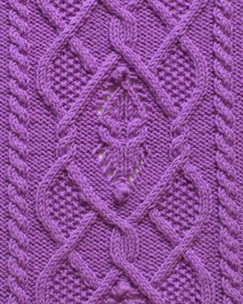 Dimond Cable Knit Stitch Pattern