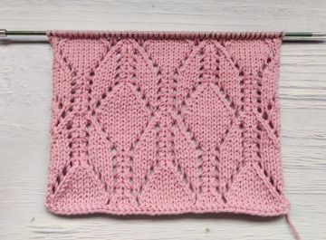 Lace Diamond Stitch Knitting Pattern