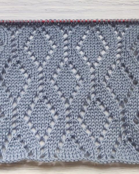 Lace Diamond Stitch Knitting Pattern