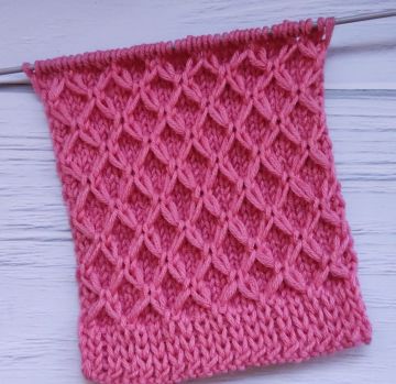 Diamond Mesh Knitting Pattern
