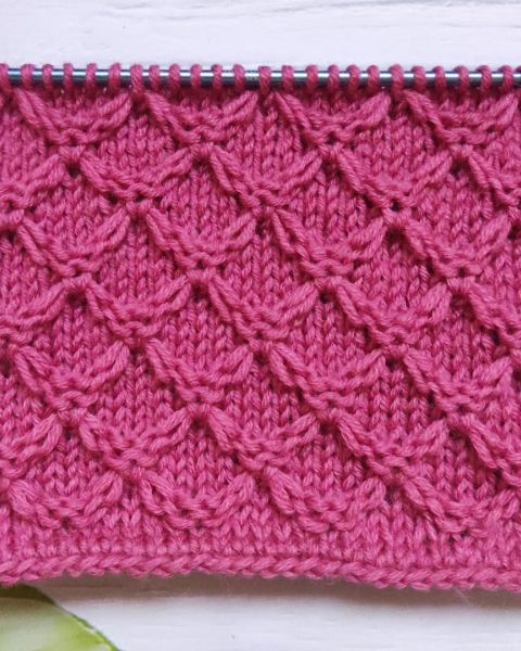 Diamond Honeycomb Knitting Pattern