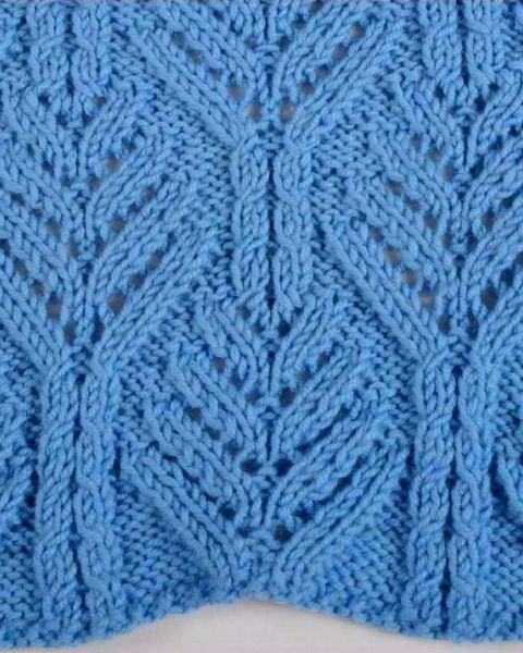 Fancy Leaf Knit Stitch Pattern