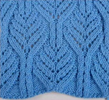 Fancy Leaf Knit Stitch Pattern
