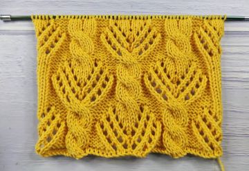 Lace Cable Stitch Knitting Pattern