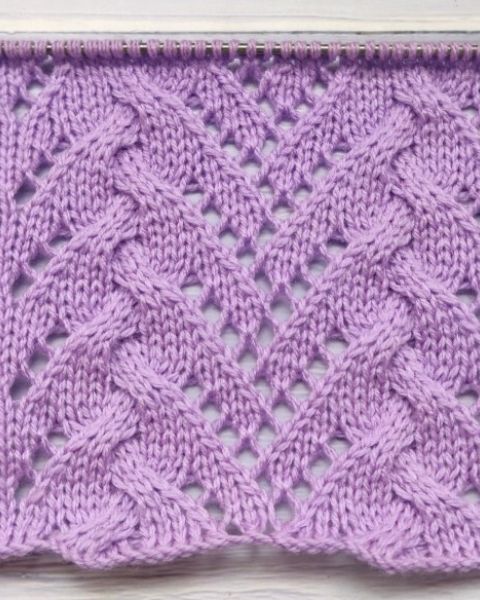 Lace Cable Stitch Knitting Pattern