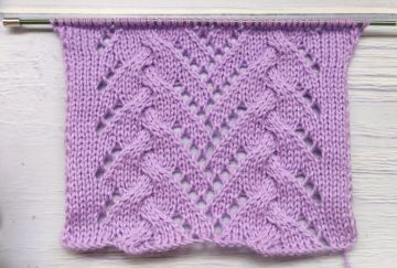 Lace Cable Stitch Knitting Pattern