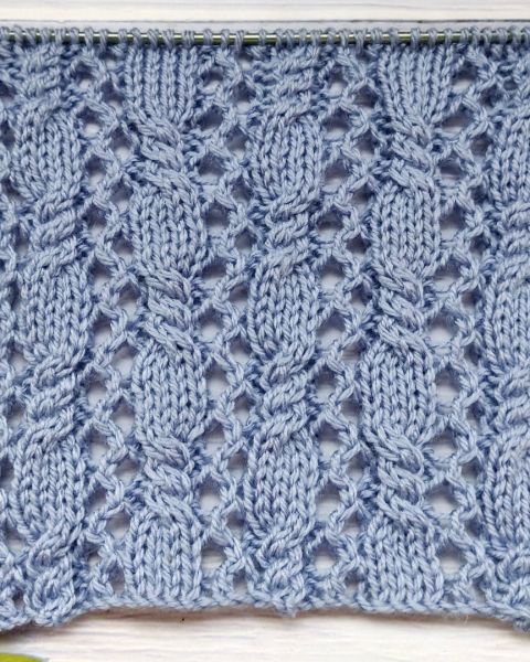 Lace Cable Stitch Knitting Pattern