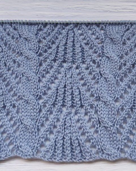 Lace Cable Stitch Knitting Pattern