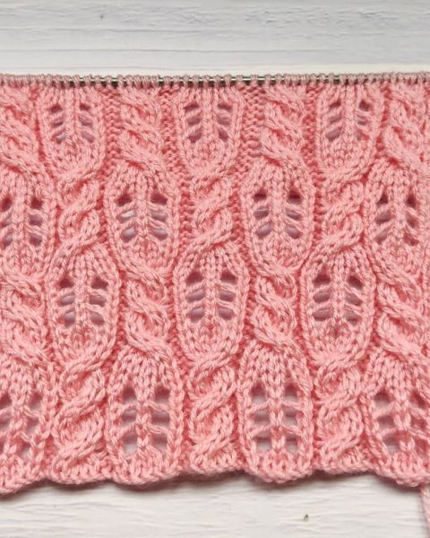 Lace Cable Stitch Knitting Pattern