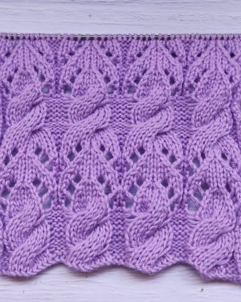 Lace Cable Stitch Knitting Pattern