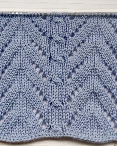 Lace Cable Stitch Knitting Pattern