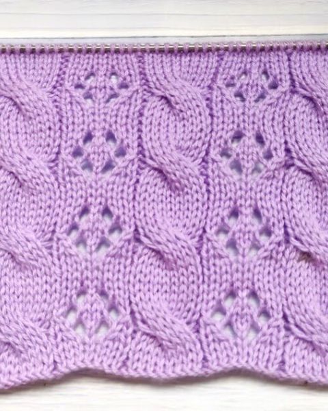 Lace Cable Stitch Knitting Pattern