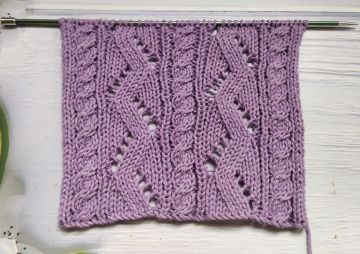 Lace Cable Stitch Knitting Pattern