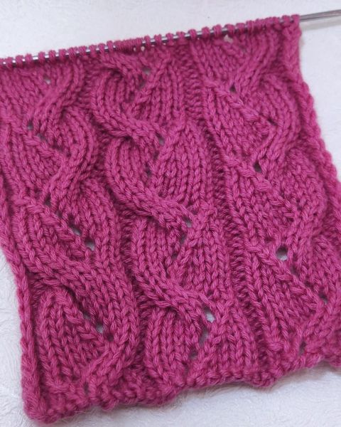 Lace Eyelet Stripe Knit Pattern
