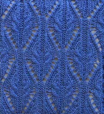 Lace Cable Knit Stitch Pattern