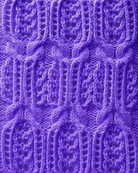 Lace Cable Knit Stitch Pattern