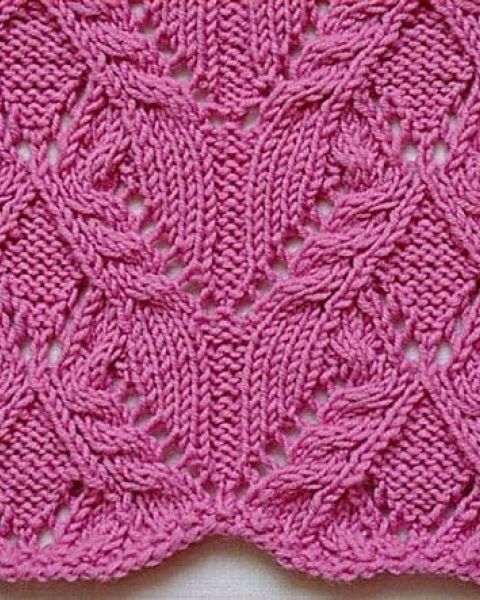 Lace Cable Knit Stitch Pattern