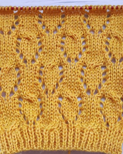 Lace Cable Stitch Knitting Pattern