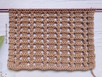Easy Eyelet Stitch Kniting Pattern