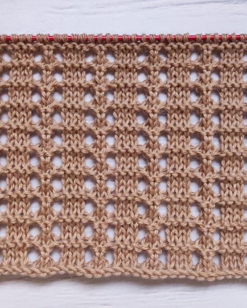 Easy Eyelet Stitch Kniting Pattern