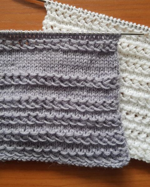 Lace Eyelet Stripe Knit Pattern