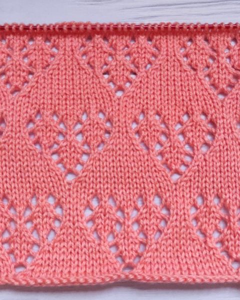 Lace Heart Stitch Knitting Pattern