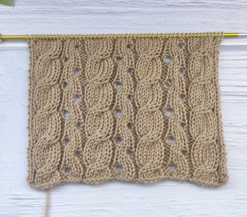 Lace Cable Stitch Knitting Pattern