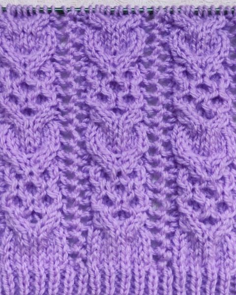 Cable Lace Stitch Knitting Pattern