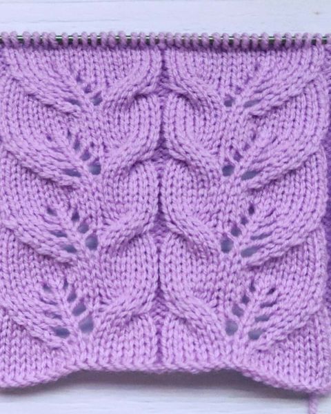 Leaf Cable Stitch Knitting Pattern
