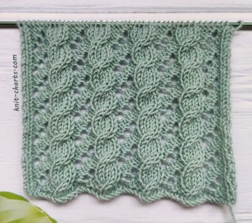 Lace Cable Stitch Knitting Pattern