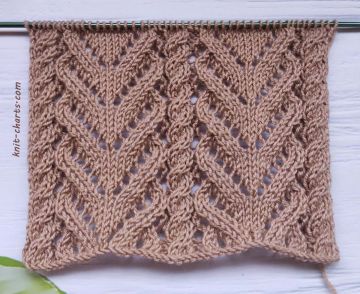 Lace Cable Stitch Knitting Pattern