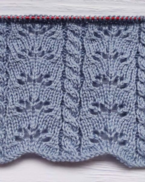 Lace Cable Stitch Knitting Pattern