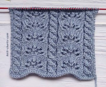 Lace Cable Stitch Knitting Pattern